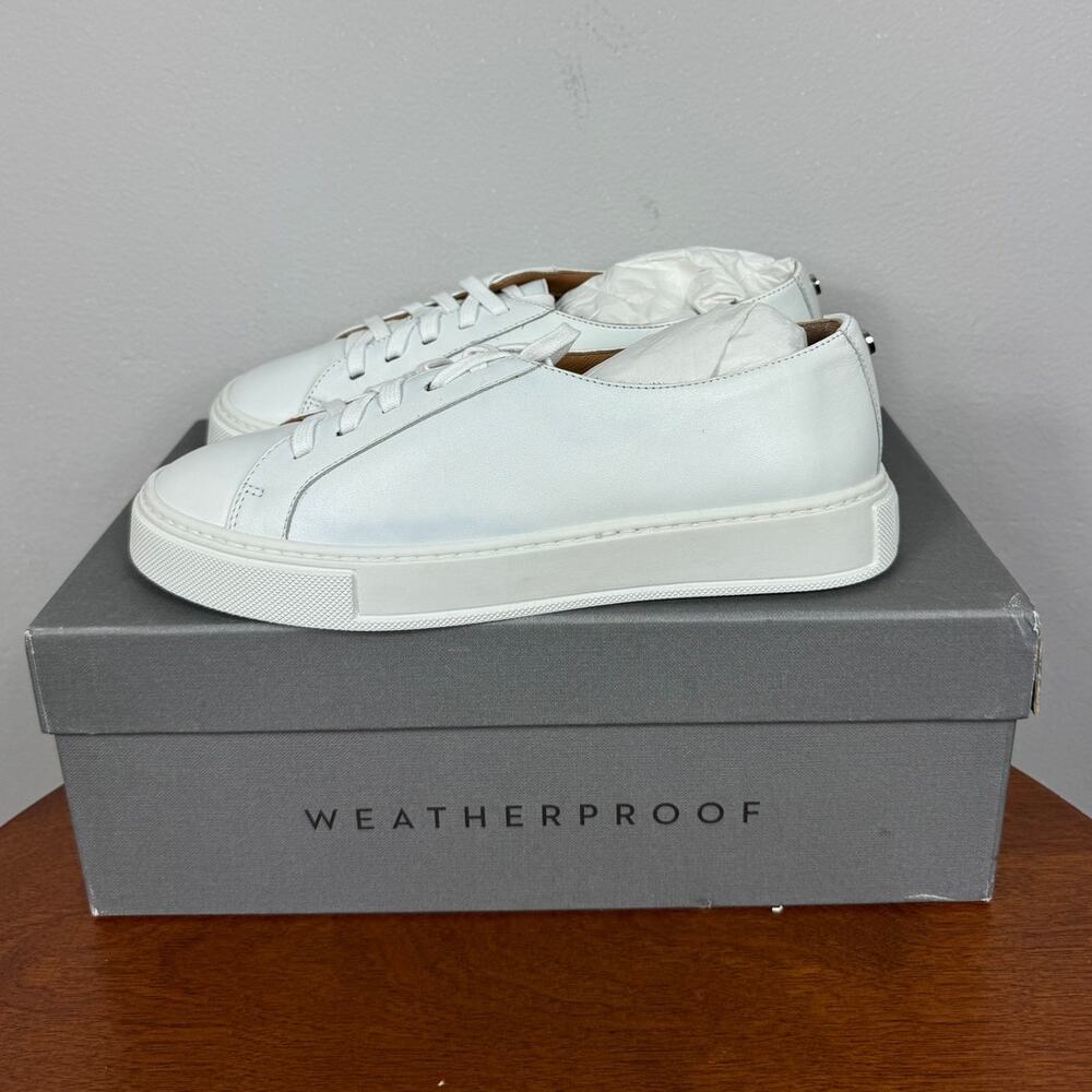 New Aquatalia Ollie Nappa Leather Lace-Up Sneaker in White Women's Size 6 - Picture 4 of 9
